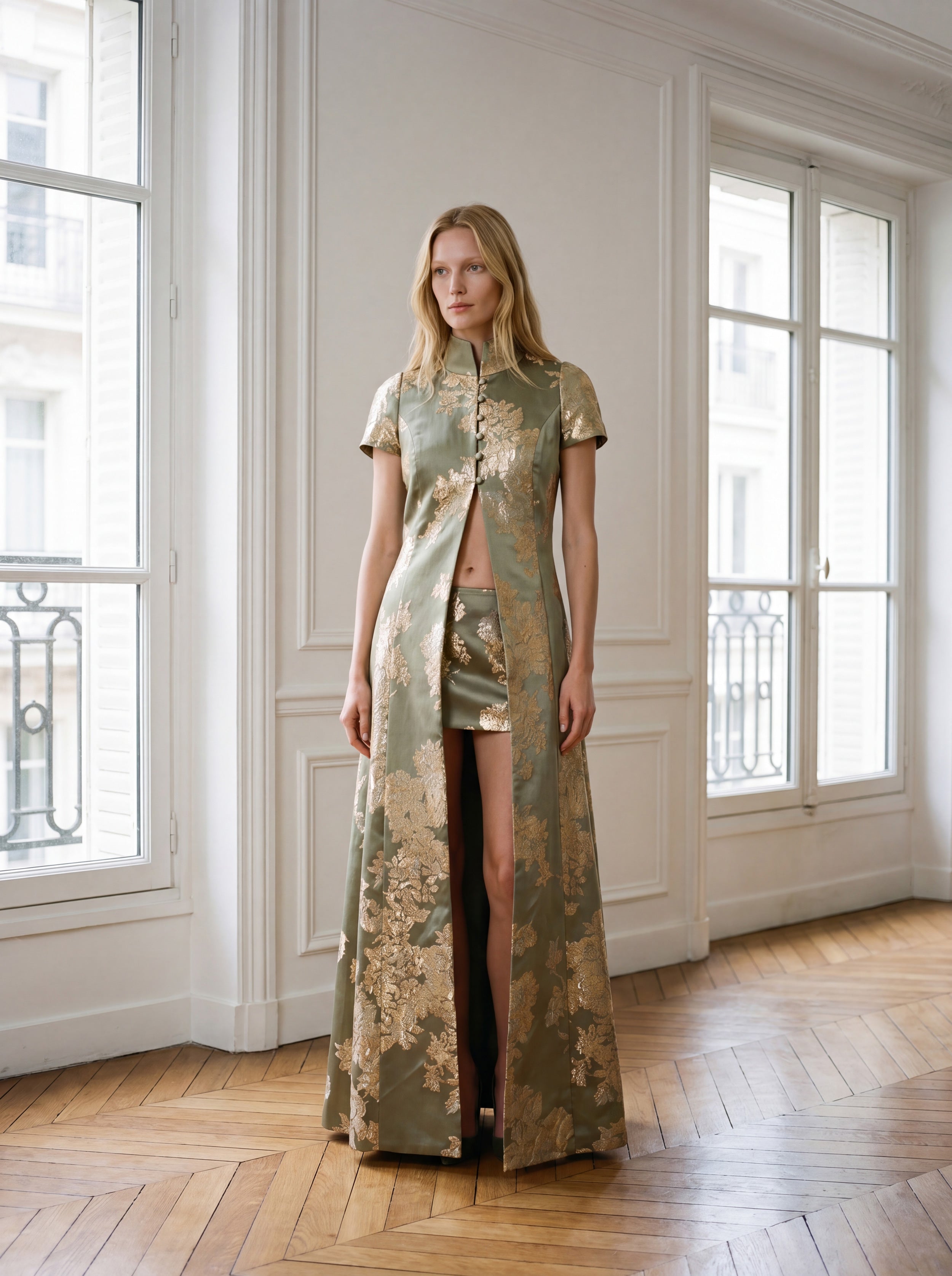 Gilded Peony Caftan